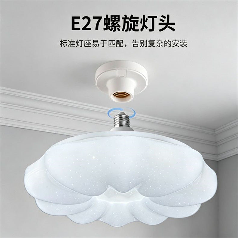 Led ufo lamp e27 spiral mouth for home round master bedroom lamp room dining room lamp screw lamp