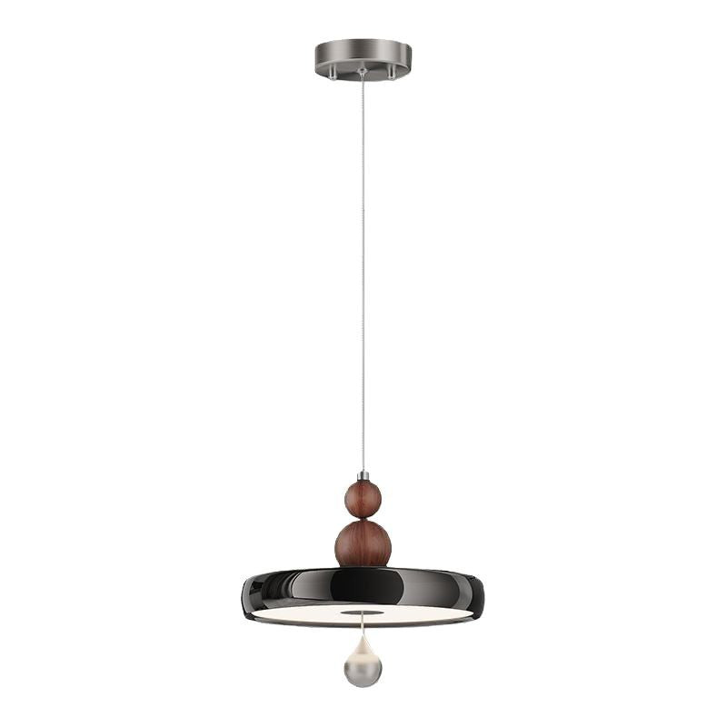 [Strict Selection] Bedside Small Chandelier Full Spectrum Eye Protection Light Medium Ancient Wood Grain Can Lift Creative Advanced Chandelier