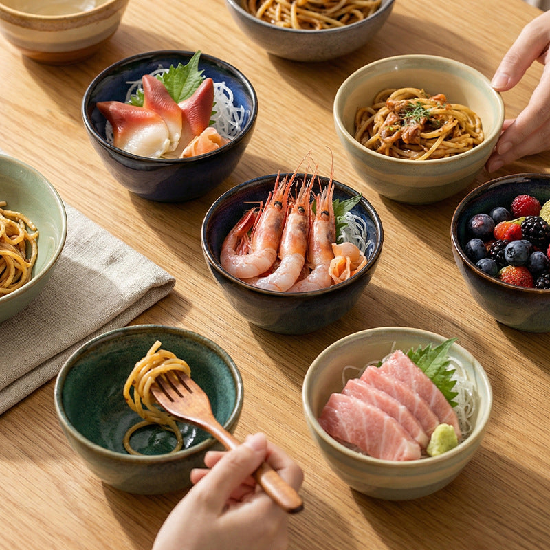Japanese kiln personalized tableware restaurant hot pot restaurant small bowl fruit bowl good-looking cooking bowl for home rice small bowl
