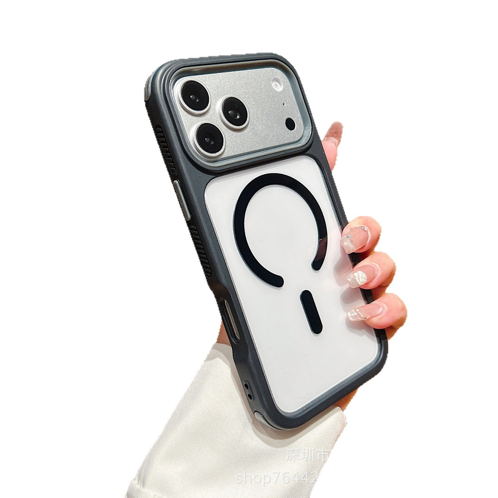 Cool three-in-one magnetic anti-slip edge strip suitable for iphone 17promax mobile phone case apple 11 anti-fall case 13