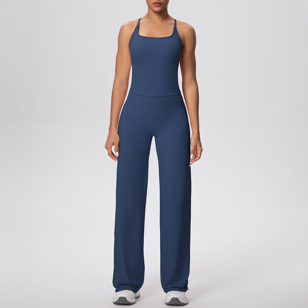 Cloud-feel casual quick-drying sports beautiful back peach butt yoga suit outdoor training running fitness suit two-piece set