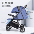 Stylish, lightweight, foldable, high-view four-wheel shock-absorbing baby stroller with one-click fold