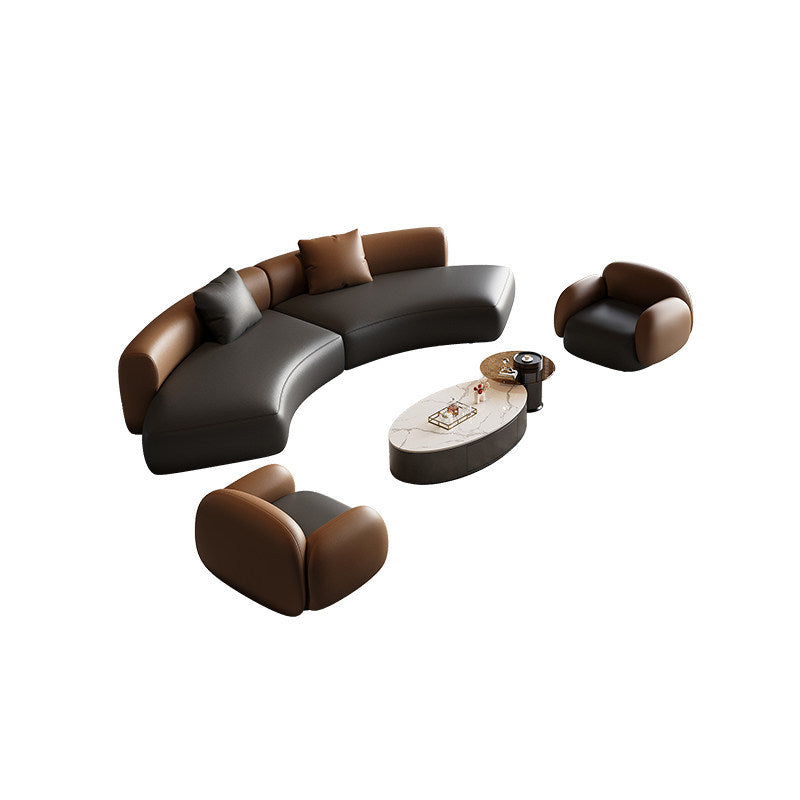Office hotel lobby reception office special-shaped sofa coffee table combination rest reception room beauty salon curved sofa