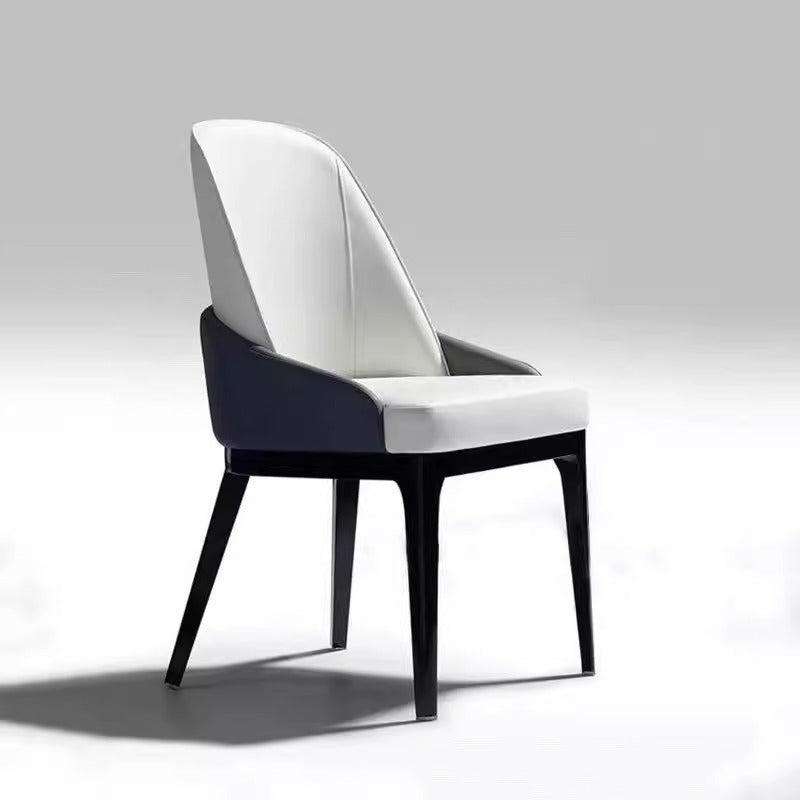 Scandinavianaccessible luxury dining chair for home study chair bedroom makeup chair italian restaurant backrest solid wood microfiber long sitting
