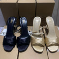 Za2025summernew arrival insfashion catwalk easiest for match pointed toe thin heel toe back hollow one strap casual high