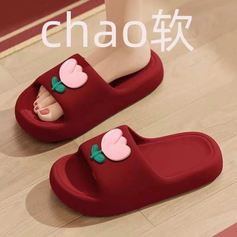 2026 new women's summer slippers - cloud-like comfort, soft sole, casual home wear, thick-soled one-strap slides for bathroom use
