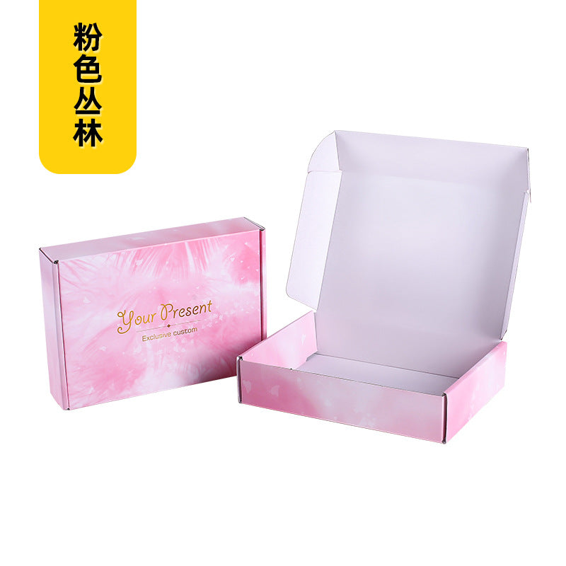 Color aircraft box Express box Spot wholesale Rectangle packaging box Underwear clothing Wear armor packaging box