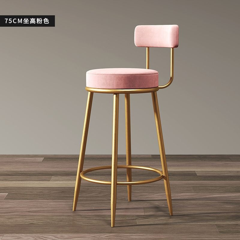 Accessible luxury bar chair for home back chair iron stool high stool bar chair scandinavian sedentary bar chair none
