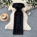 Pure desire style one shoulder sleeveless eleganteasiest for matchdress women's stereo flower decoration waist slimming lookelegant skirt