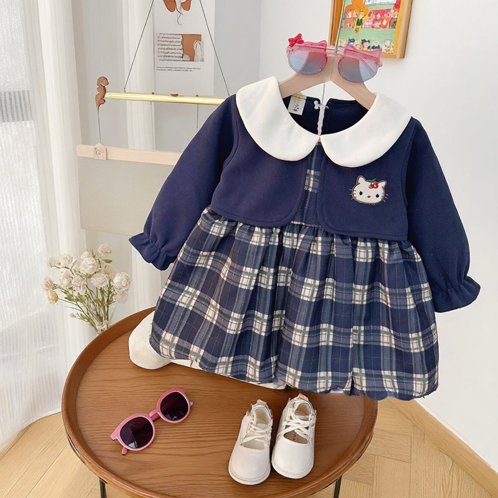 Girls' dress autumn collection : new stylish plaid princess dress for kids and babies - perfect for first birthday parties and trendy occasions