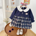 Girls' dress autumn collection : new stylish plaid princess dress for kids and babies - perfect for first birthday parties and trendy occasions
