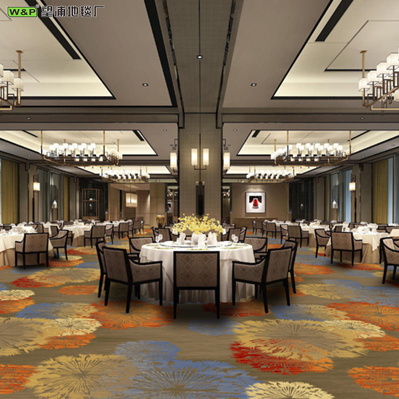 Hotel carpet 800g cut velvet thickened large area paving fire retardant banquet hall club billiard hall fireproof carpet