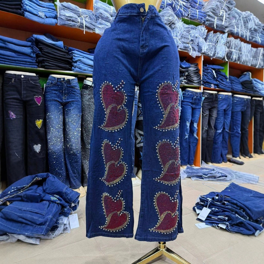 Cargo jeans women's sequinjeans wholesale boyfriend jeans available pants for women