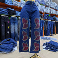 Cargo jeans women's sequinjeans wholesale boyfriend jeans available pants for women