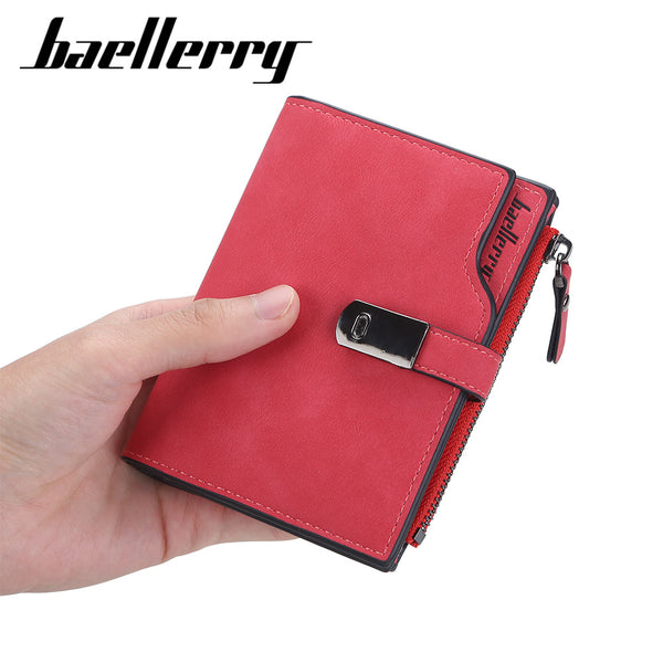 New women's wallet, short baellerry Korean version, versatile multi-card position, two-fold soft wallet, zipper change bag