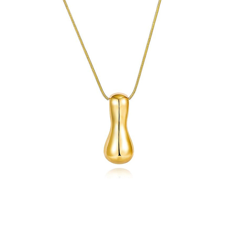 Amazon bestseller: premium bubble 26-letter gold pearlized necklace pendant - stylish women's accessory