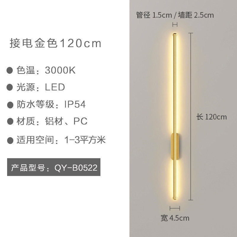 Outdoor wall light waterproof linear pathway lamp modern minimalist exterior wall sconce villa exterior wall light doorway light