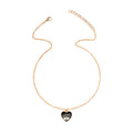 European and american new jewelry gold plated enamel heart devil's eye necklace socialite street style fashion unique clavicle chain for women