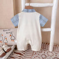 Super cute dopamine outfit baby summer clothes thin baby boy onesie summer clothes outing clothes rompers