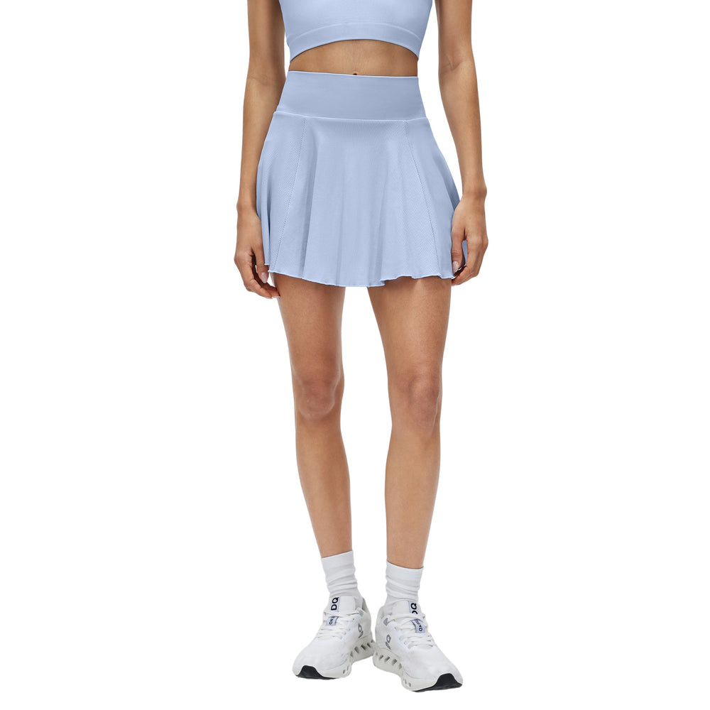 Spring/summer two-piece tennis skirt - quick-dry, breathable, fitness pleated skirt - solid color, versatile sports mini skirt for women - d26079