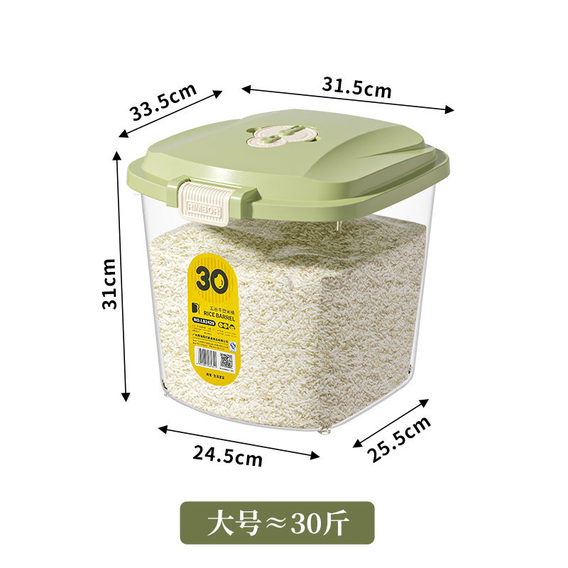 Grains Storage Sealed Box Food Grade Rice Noodle Storage Container Insect-proof and Moisture-proof 10kg High-end Household Rice Bucket