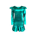 D3074   fall/winter new european and american plus size women's ruffle hem bodycon african cross-border dress