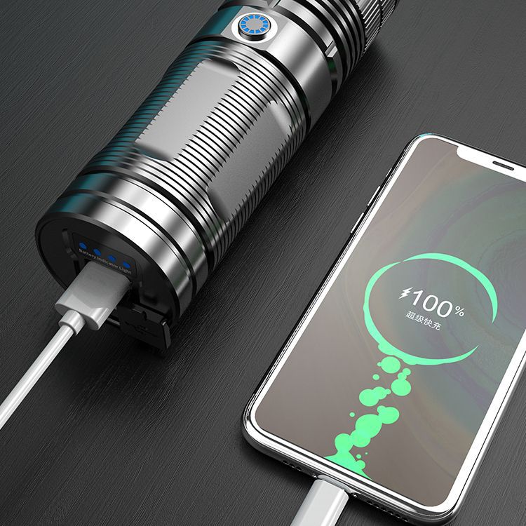 Flashlight strong light charging long-range ultra-bright home self-defense outdoor portable small searchlight led zoom xenon lamp