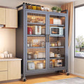 Kitchen multifunctional storage rack microwave oven storage cabinet slit storage cabinet floor-standing multi-layer cabinet cupboard shelf