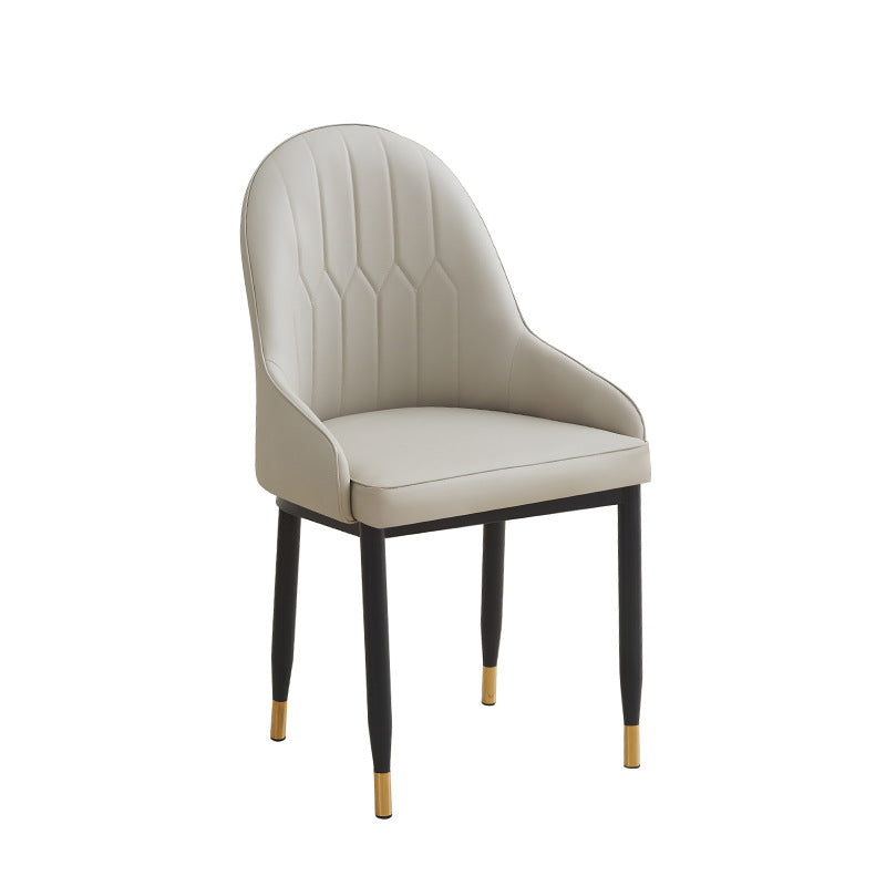 Luxury custom leather stool for home - modern minimalist design, direct from factory, nordic dining chair for living room and dining area