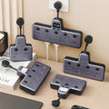 Multi-function socket usb converter with clock display, independent switches, and multiple outlets for home, dorm, and office use