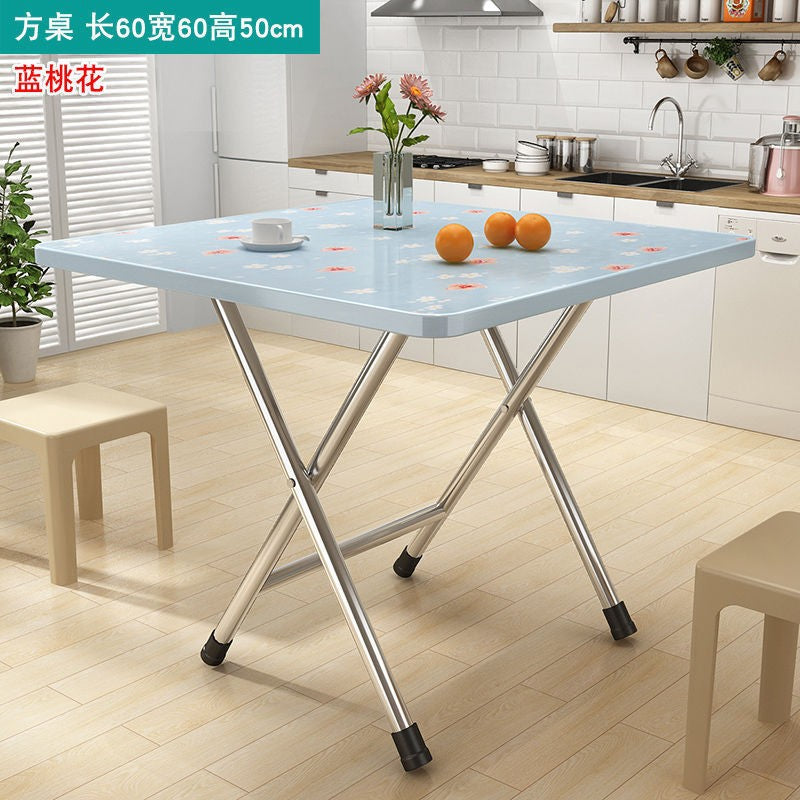 Folding table, folding dining table, simple for home, small table for eating, rental house, stall, casual small apartment dining table