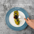 Nordic creative ribbed western dinner plate steak plate home decor high-value ins ceramic shallow plate artistic business plate