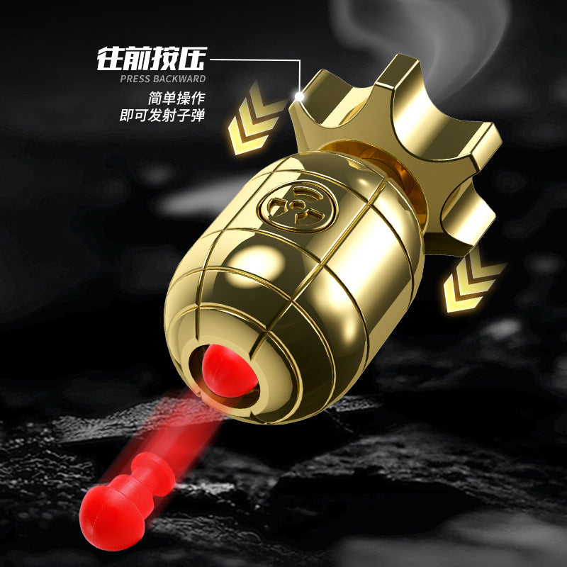 Agent little boy nuclear bomb gun decompression rotate shell ejection toy gun keychain pendant gift street stall source