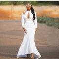 C8416   autumn new arrival women's plus size high waist sexy mermaid dress african maxi dress