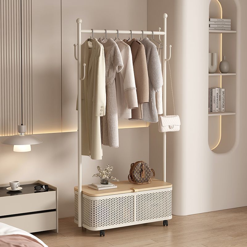Coat rack simple bedroom cream floor-standing clothes rack for home clothes rack storage movable clothes rack
