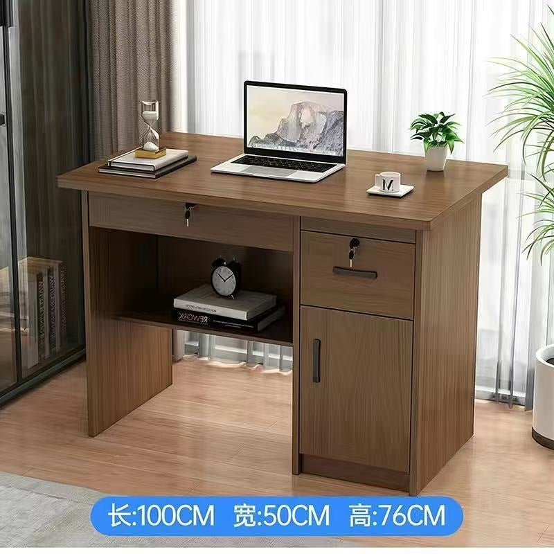 Solid wood eco-friendly desktop computer desk - office desk, small apartment home use, drawer bedroom desk, student table, writing desk