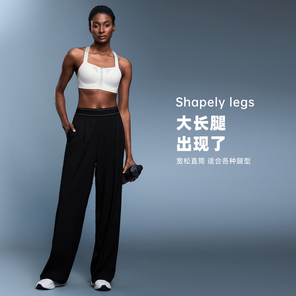 Autumnew arrivalcasualeasiest for matchslimming lookdrapedloose pantsloose breathablestraight-leg sports pants for women d25161