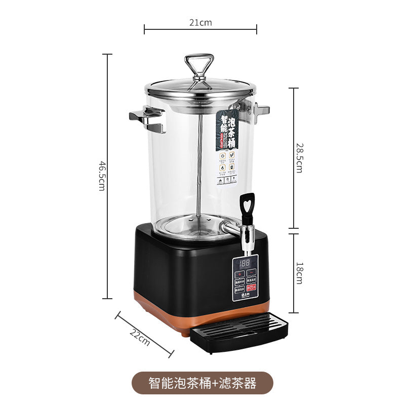 Fully automatic commercial smart tea brewing kettle - stainless steel insulated bucket - large capacity tea water heating kettle - tea beverage dispenser