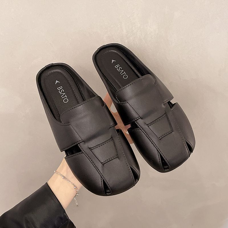 2025new arrivalfashion mule toe slippers women's outwear lazy slippers casual flatseasiest for matchelegantpopular half cover