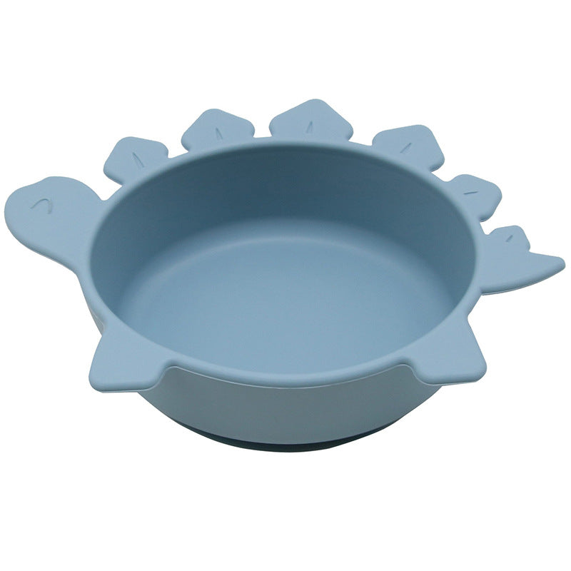 Food Grade Silicone Bowl Children's Tableware Baby Feeding Training Dinosaur Bowl Suction Cup Supplementary Food Bowl Children's Plate Factory