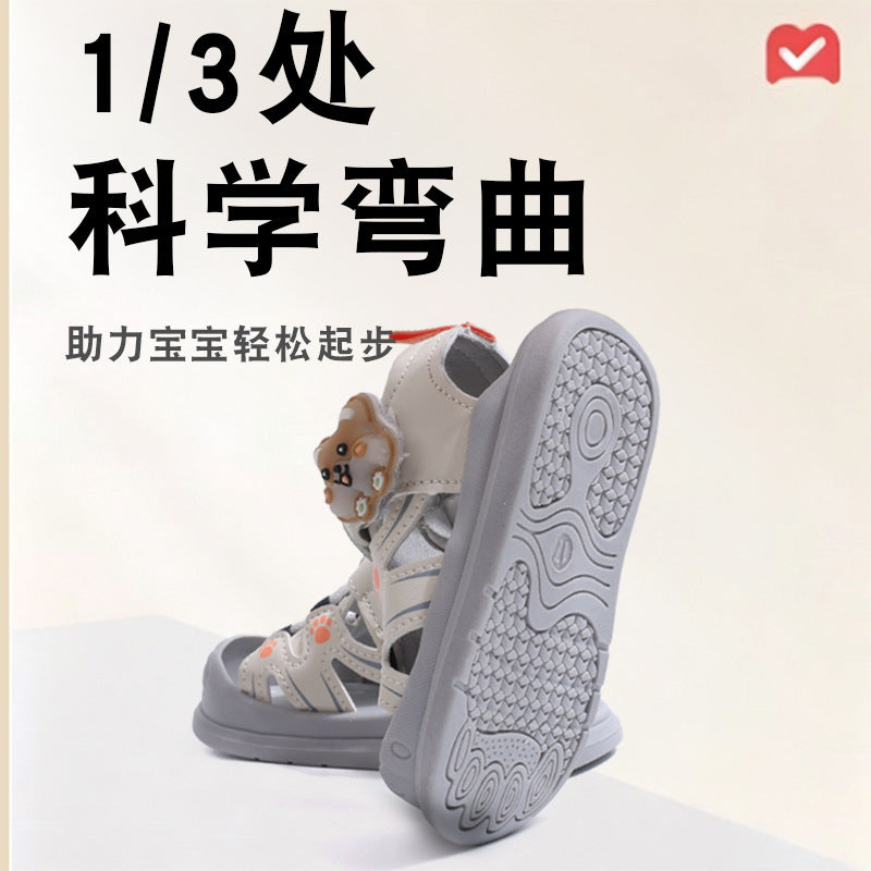 Baby first walker shoes  summer new collection: athletic beach shoes for boys, soft-soled light-up sandals for girls, baby sandals