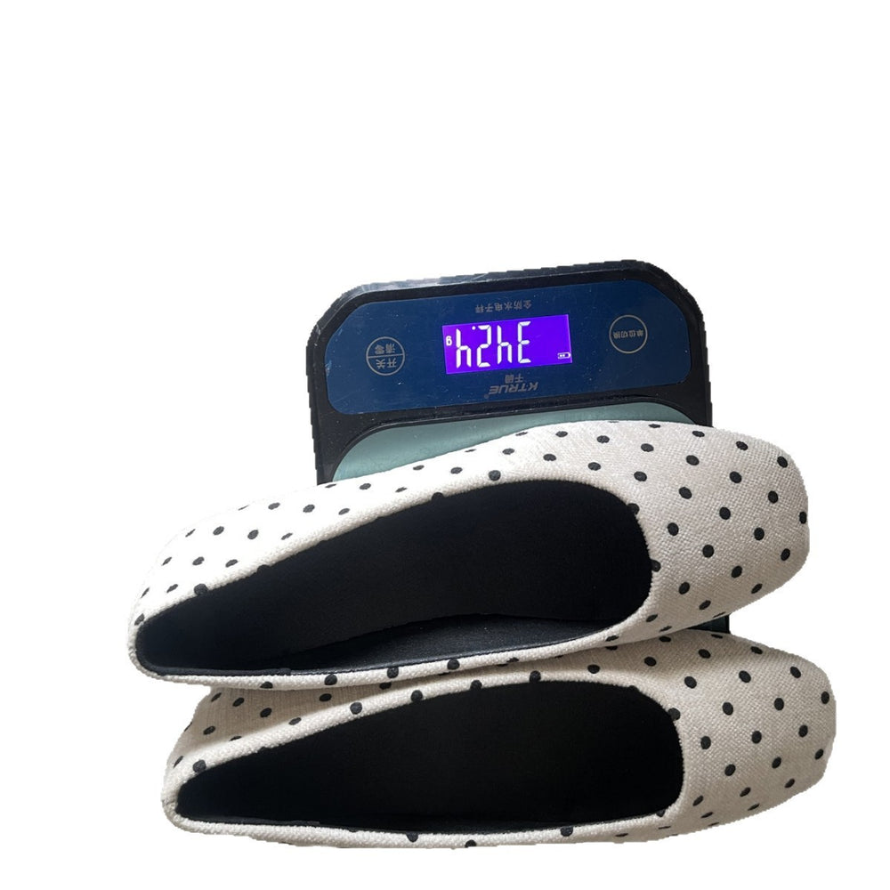 summer new french square toe ballet flats polka dot mary janes women's fabric in-stock size 43