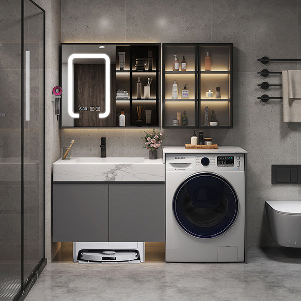 Toilet Sweeper Laundry Integrated Bathroom Cabinet Combination Slate Ceramic Washbasin Washbasin Cabinet Smart Mirror Cabinet