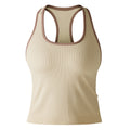 fashionpure color thread high elastic tight i-shaped long vest sports running fitness yoga wear tops for women