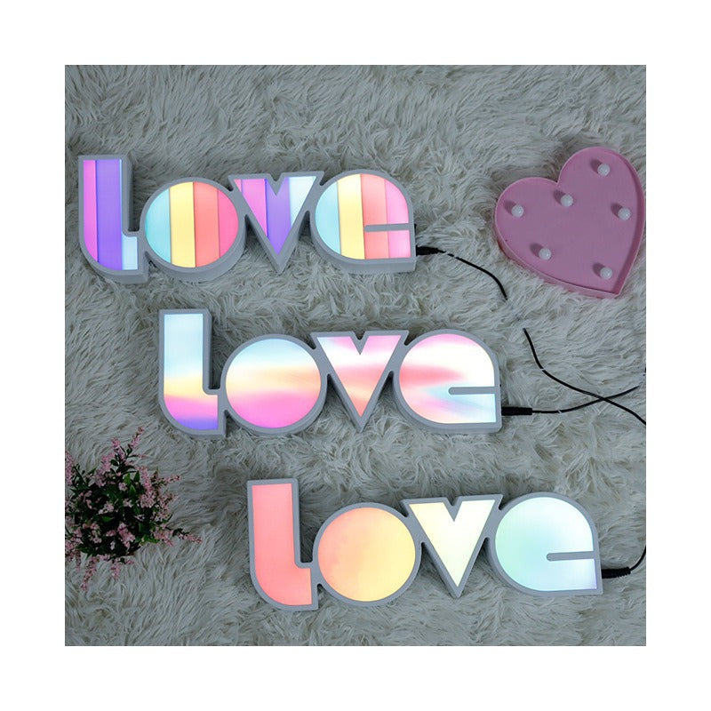 New LED creative love letter light, Valentine's Day marriage proposal confession arrangement light box, Symphony series ornament light