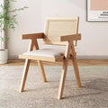 Used wabi-sabi style light luxury solid wood chair chandigarh home chair retro armchair stool high back dining chair