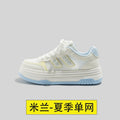 Girls' athletic shoes - new autumn  collection: breathable mesh sneakers, white shoes, student skate shoes for mid-to-large children and kids