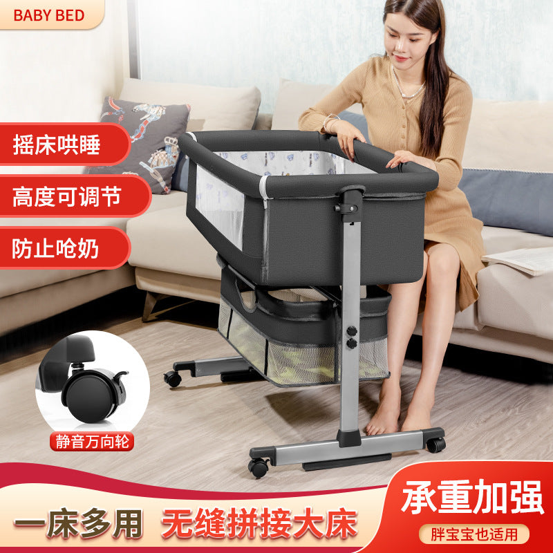 Modular baby crib 0-2 years newborn infant bed baby rocking bed bb children's bed cradle multifunctional foldable
