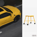 Movable pulley stool creative wheeled chair desk dressing stool coffee shop restaurant soft chair iron chair normcore
