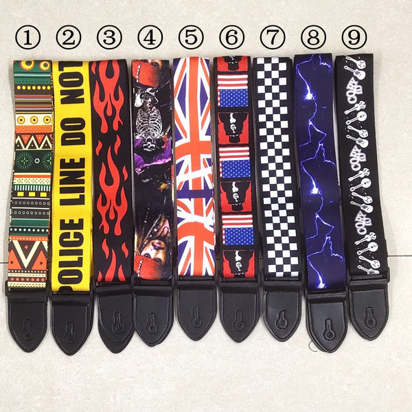 Guitar Strap, Ethnic Wide Acoustic Guitar Shoulder Strap, Electric Guitar Polyester Printed Strap Printed Strap